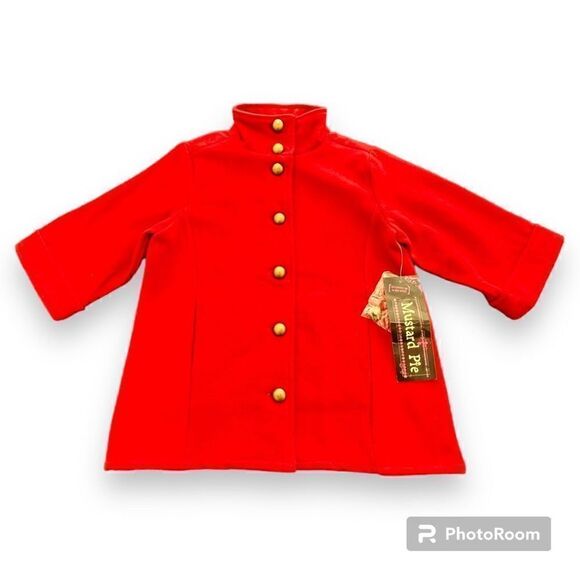 Mustard Pie Valentina Cloak in Cherry Red Size 7 - Picture 2 of 6